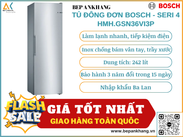 TỦ ĐÔNG ĐƠN 1 CÁNH ĐỘC LẬP HMH.GSN36VI3P